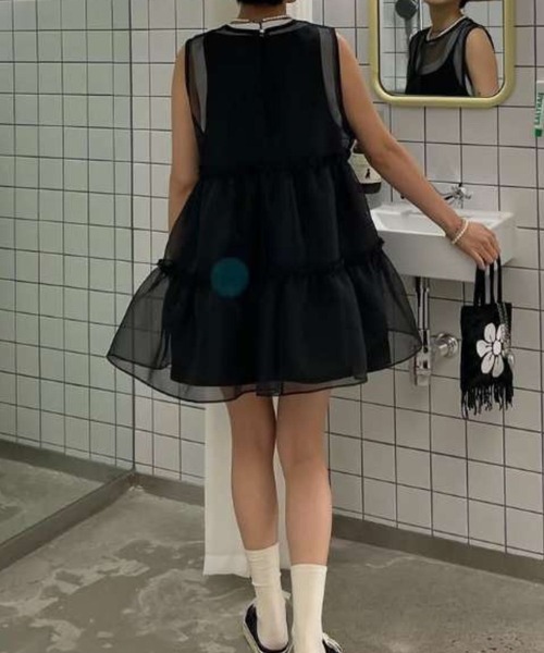 CADBURY（キャドバリー）の「ｼｱｰﾃｨｱｰﾄﾞﾀﾝｸﾁｭﾆｯｸ（その他トップス・レディース・ブラック×ホワイト/ホワイト×ブラック・FREE）」の15枚目の写真