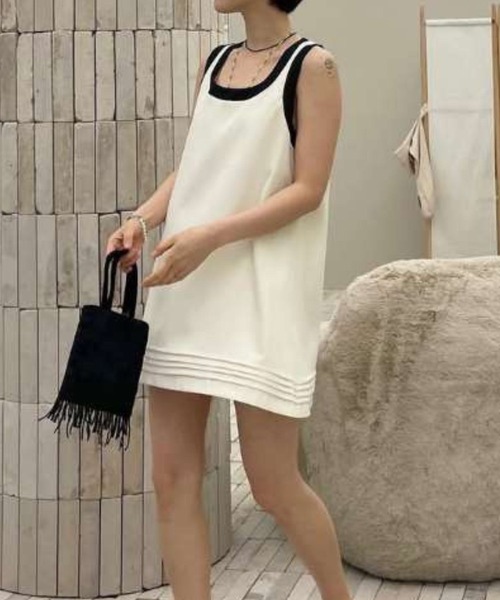 CADBURY（キャドバリー）の「ｼｱｰﾃｨｱｰﾄﾞﾀﾝｸﾁｭﾆｯｸ（その他トップス・レディース・ブラック×ホワイト/ホワイト×ブラック・FREE）」の14枚目の写真