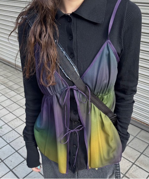 セール】MEDI GRADIENT SHEER SET TOP（Tシャツ/カットソー