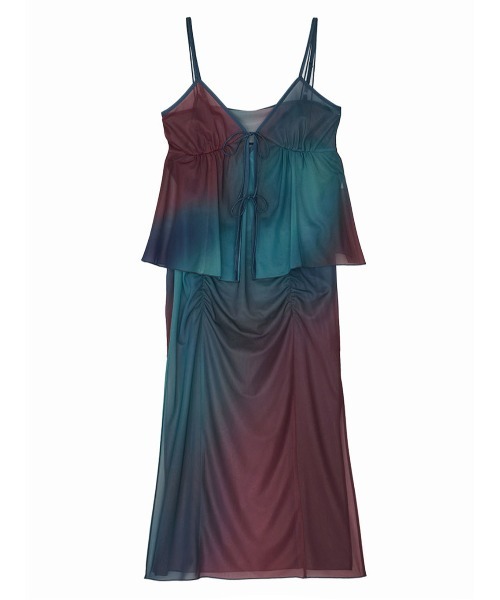 Ameri（アメリ）の「MEDI ROLLER ART SHEER TOP（シャツ