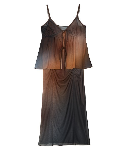 Ameri（アメリ）の「MEDI ROLLER ART SHEER TOP（シャツ