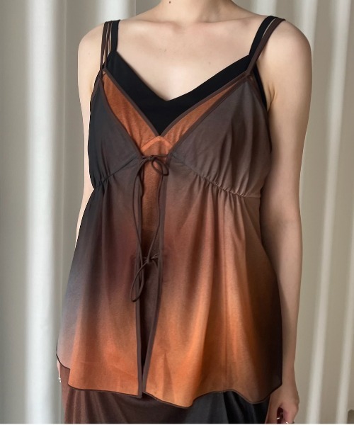 トップス MEDI GRADIENT SHEER SET TOP ameri Ameri（アメリ）の「MEDI GRADIENT SHEER SET TOP（Tシャツ