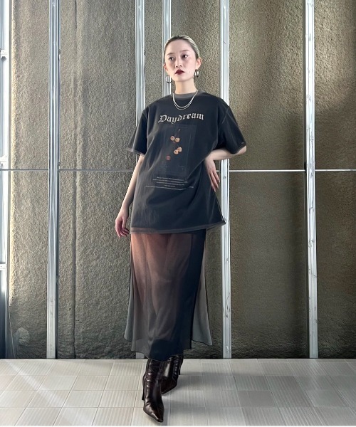 Ameri（アメリ）の「MEDI GRADIENT SHEER SET TOP（Tシャツ