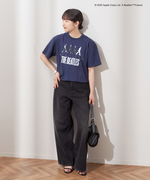 GOOD ROCK SPEED(グッドロックスピード)の「【GOOD ROCK SPEED / グッドロックスピード】THE BEATLES T:Tシャツ(Tシャツ/カットソー・レディース・ネイビー・FREE)」の2枚目の写真