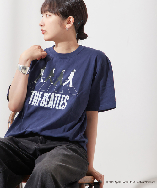 GOOD ROCK SPEED(グッドロックスピード)の「【GOOD ROCK SPEED / グッドロックスピード】THE BEATLES T:Tシャツ(Tシャツ/カットソー・レディース・ネイビー・FREE)」の6枚目の写真