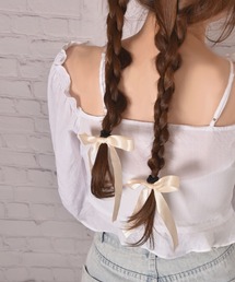 Mayree（メイリー）の「【float】サテン リボン ヘアゴム【2個セット/12色展開】（ヘアゴム）」