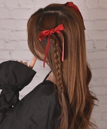 Mayree（メイリー）の「【float】サテン リボン ヘアゴム【2個セット/12色展開】（ヘアゴム）」