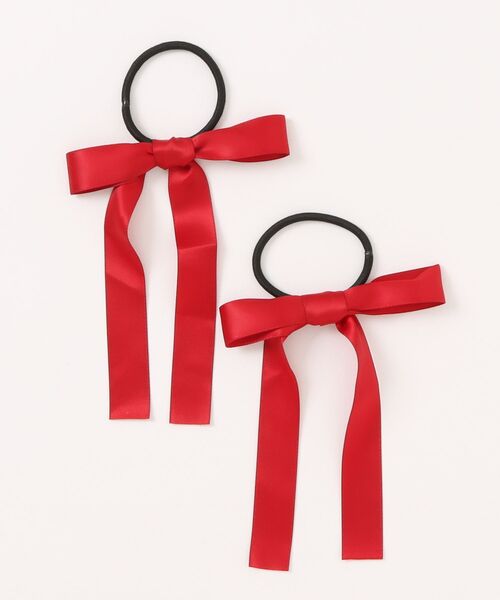 Mayree(メイリー)の「【float】サテン 光沢 リボン シンプル ヘアゴム【2個セット/12色展開】(ヘアゴム・レディース・チョコ/スモークピンク/ベビーピンク/ブラック/グレー/オフホワイト/ホワイト/ワインレッド/ミント/ネイビー/ラベンダー/グレー系・FREE)」の13枚目の写真