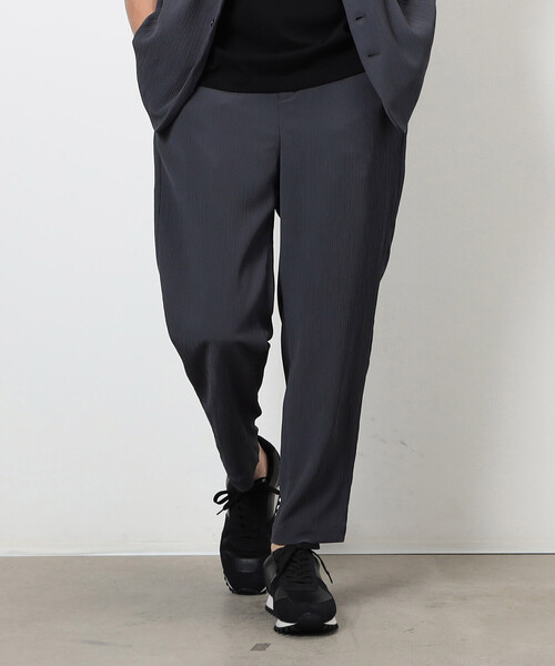 COMME CA ISM（コムサイズム）の「【セットアップ対応】ポリエステル 楊柳 ワイドテーパードパンツ（スラックス・メンズ・チャコール/ブラック・MEDIUM/LARGE）」の2枚目の写真