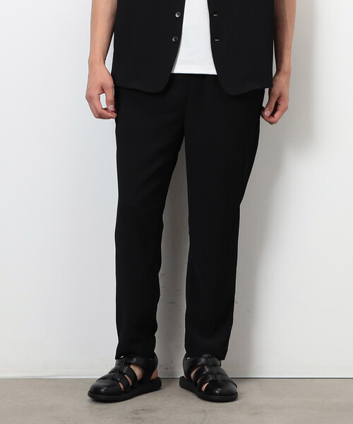 COMME CA ISM（コムサイズム）の「【セットアップ対応】ポリエステル 楊柳 ワイドテーパードパンツ（スラックス・メンズ・チャコール/ブラック・MEDIUM/LARGE）」の4枚目の写真