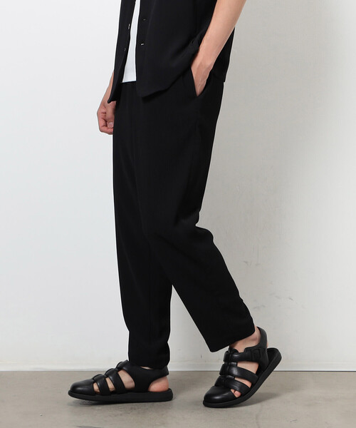 COMME CA ISM（コムサイズム）の「【セットアップ対応】ポリエステル 楊柳 ワイドテーパードパンツ（スラックス・メンズ・チャコール/ブラック・MEDIUM/LARGE）」の6枚目の写真