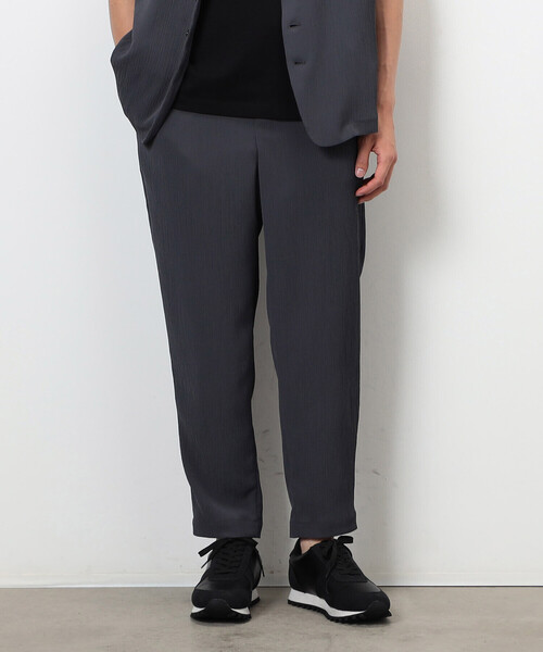COMME CA ISM（コムサイズム）の「【セットアップ対応】ポリエステル 楊柳 ワイドテーパードパンツ（スラックス・メンズ・チャコール/ブラック・MEDIUM/LARGE）」の9枚目の写真
