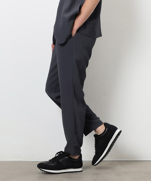 COMME CA ISM（コムサイズム）の「【セットアップ対応】ポリエステル 楊柳 ワイドテーパードパンツ（スラックス・メンズ・チャコール/ブラック・MEDIUM/LARGE）」の10枚目の写真