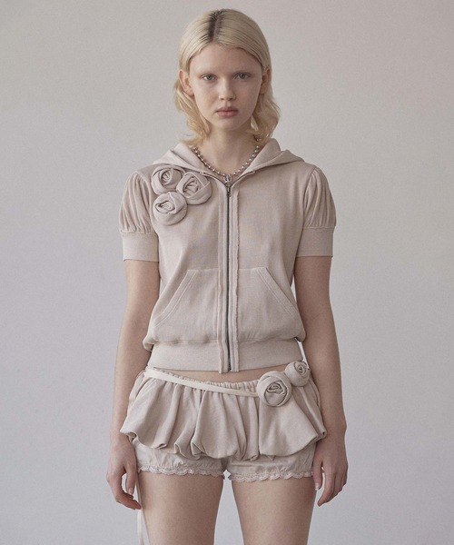 SCULPTOR（スカルプター）の「Washed Rose Hoodie Zip-Up（パーカー