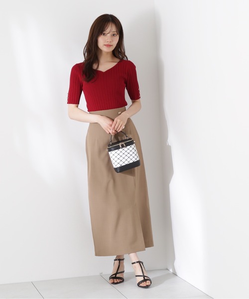 PROPORTION BODY DRESSING(プロポーションボディドレッシング)の「ニュアンス釦付きナロースカート / 1215220610(スカート・レディース・ブラウン/ダークネイビー・MEDIUM/SMALL)」の17枚目の写真