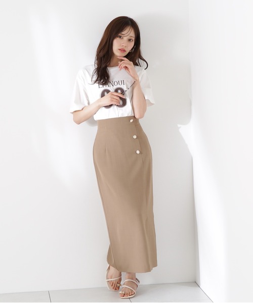 PROPORTION BODY DRESSING(プロポーションボディドレッシング)の「ニュアンス釦付きナロースカート / 1215220610(スカート・レディース・ブラウン/ダークネイビー・MEDIUM/SMALL)」の20枚目の写真