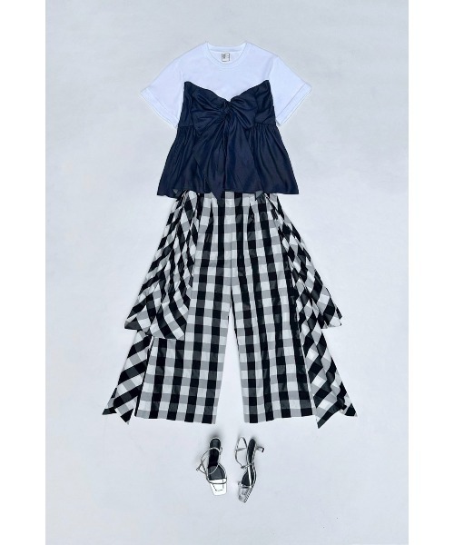 KEITA MARUYAMA(ケイタマルヤマ)の「Front Ribbon TEE(Tシャツ/カットソー・レディース・ネイビー/ホワイト・SMALL/MEDIUM)」の10枚目の写真