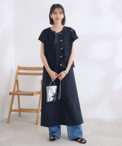 KATHARINE ROSS(キャサリンロス)の「【KATHARINE ROSS】2wayクロシェ×ワンピースセット(ワンピース・レディース・ブラウン/ブラック・MEDIUM)」の3枚目の写真