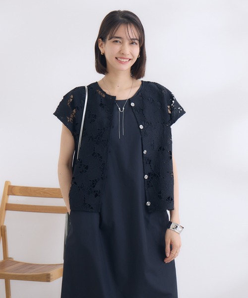 KATHARINE ROSS(キャサリンロス)の「【KATHARINE ROSS】2wayクロシェ×ワンピースセット(ワンピース・レディース・ブラウン/ブラック・MEDIUM)」の7枚目の写真