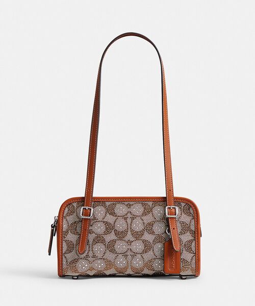 【 COACH 】 スウィング ジップ バッグ 20 スウィング ジップ バッグ 20・クリスタル シグネチャー ジャ