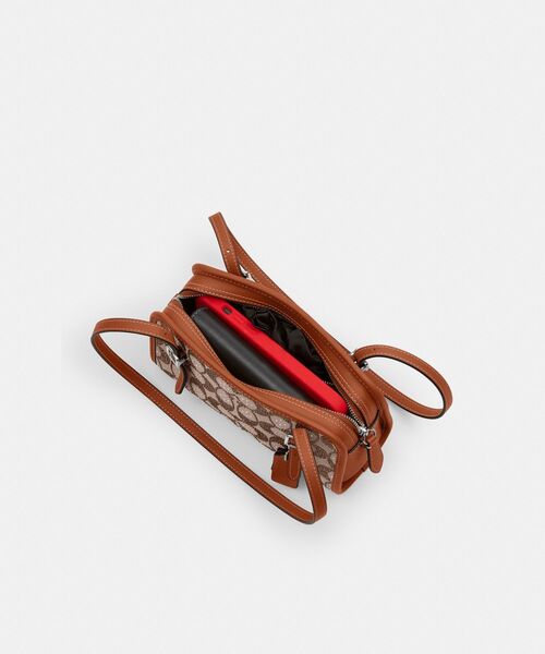 【COACH】スウィングジップバッグ20 シグネチャー ジャカード スウィング ジップ バッグ 20・クリスタル シグネチャー ジャ