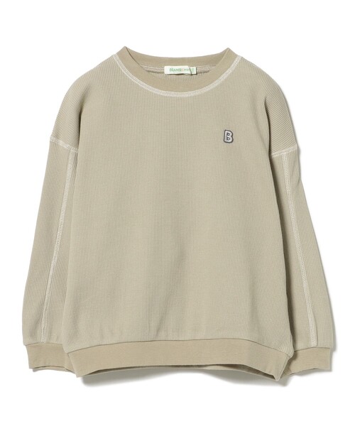 BEAMS mini（ビームスミニ）の「アルファベット ワッフル ロングスリーブ Tシャツ 2025FW（90～140cm）（Tシャツ/カットソー・キッズ・ベージュ/ブルー・100/140/120/110/90/130）」の2枚目の写真