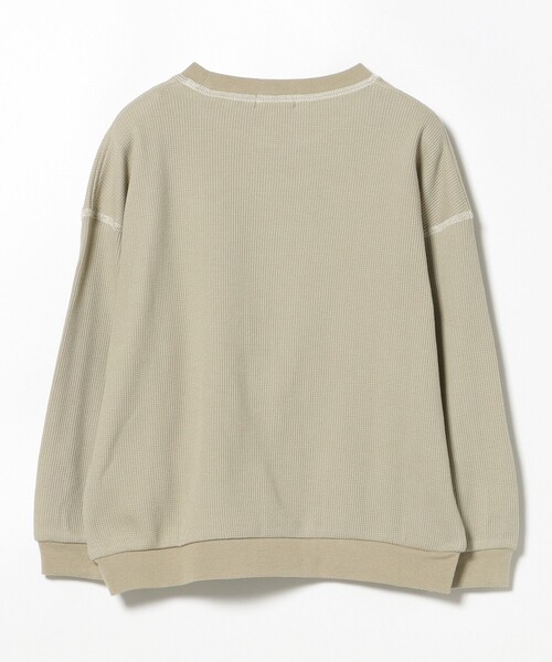 BEAMS mini（ビームスミニ）の「アルファベット ワッフル ロングスリーブ Tシャツ 2025FW（90～140cm）（Tシャツ/カットソー・キッズ・ベージュ/ブルー・100/140/120/110/90/130）」の8枚目の写真