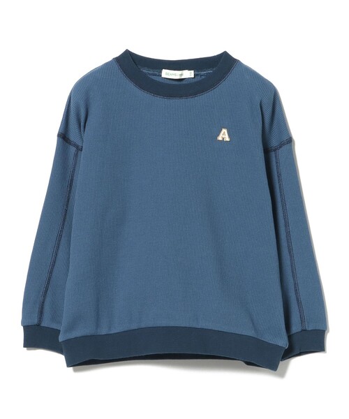 BEAMS mini（ビームスミニ）の「アルファベット ワッフル ロングスリーブ Tシャツ 2025FW（90～140cm）（Tシャツ/カットソー・キッズ・ベージュ/ブルー・100/140/120/110/90/130）」の10枚目の写真