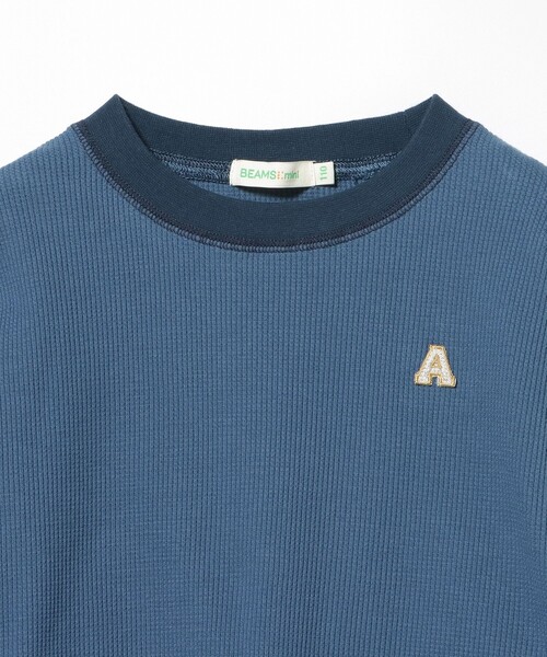 BEAMS mini（ビームスミニ）の「アルファベット ワッフル ロングスリーブ Tシャツ 2025FW（90～140cm）（Tシャツ/カットソー・キッズ・ベージュ/ブルー・100/140/120/110/90/130）」の11枚目の写真
