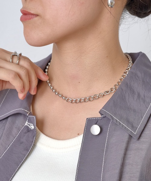 COLONY 2139（コロニートゥーワンスリーナイン）の「MIXチェーンフックネックレス（ネックレス・レディース・シルバー・FREE）」の4枚目の写真