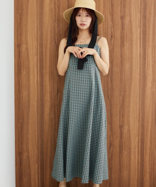 mysty woman(ミスティウーマン)の「【WEB限定】アソート柄キャミワンピース 575602(ワンピース・レディース・オフホワイト/ブラック系その他/ブラック/ブラック系その他2/ブラウン・FREE)」の5枚目の写真