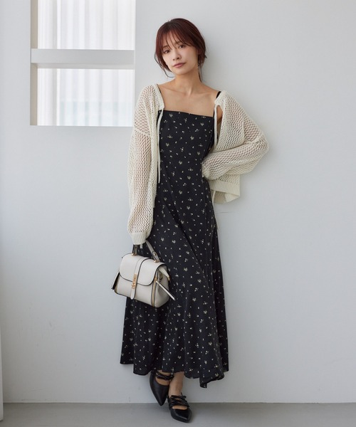 mysty woman(ミスティウーマン)の「【WEB限定】アソート柄キャミワンピース 575602(ワンピース・レディース・オフホワイト/ブラック系その他/ブラック/ブラック系その他2/ブラウン・FREE)」の17枚目の写真