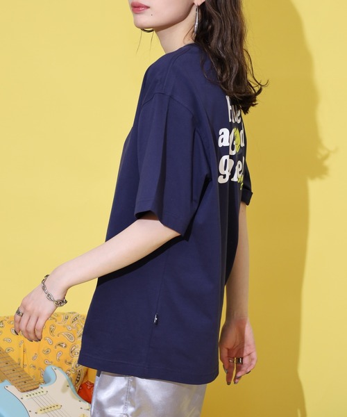NERDY(ノルディ)の「ハヴァグッドゲーム S/S Tシャツ(Tシャツ/カットソー・レディース・ネイビー/ホワイト/グリーン・M/S/L)」の4枚目の写真
