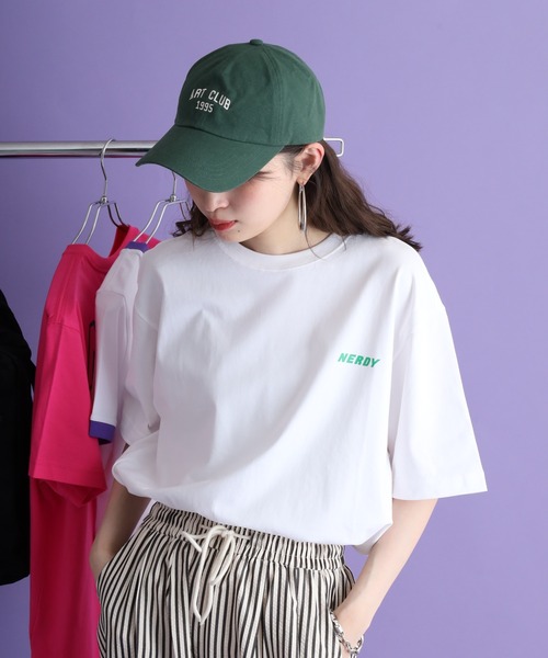 NERDY(ノルディ)の「ハヴァグッドゲーム S/S Tシャツ(Tシャツ/カットソー・レディース・ネイビー/ホワイト/グリーン・M/S/L)」の22枚目の写真
