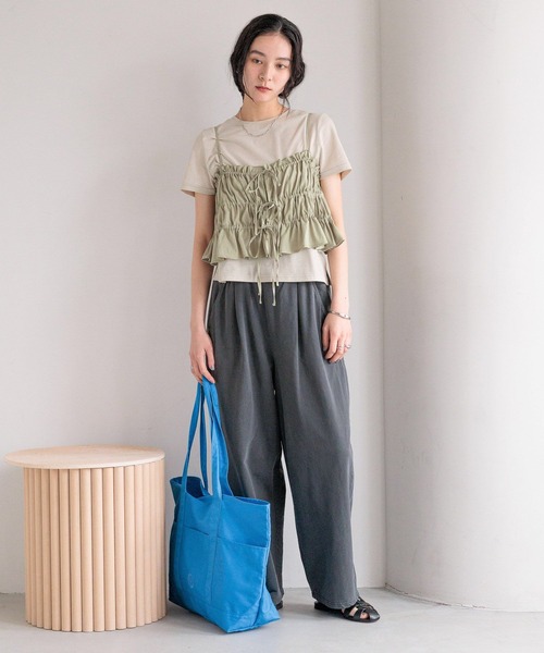 LOWRYS FARM(ローリーズファーム)の「プチラメTEE 499872(Tシャツ/カットソー・レディース・シルバー/ゴールド/ブラック・FREE)」の9枚目の写真