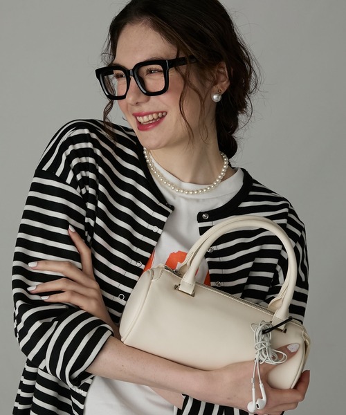 BONLECILL Marche（ボンルシールマルシェ）の「【BONLECILL Marche】シリンダーハンドバッグ（ハンドバッグ・レディース・アイボリー/ブラック/レッド/クリーム・FREE）」の19枚目の写真
