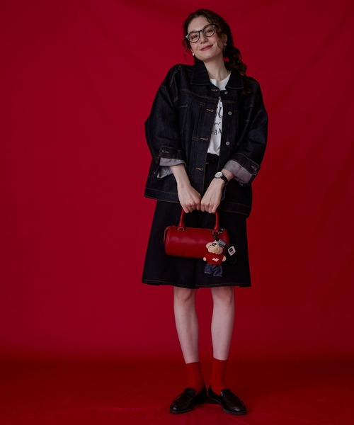 BONLECILL Marche（ボンルシールマルシェ）の「【BONLECILL Marche】シリンダーハンドバッグ（ハンドバッグ・レディース・アイボリー/ブラック/レッド/クリーム・FREE）」の10枚目の写真