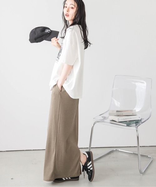La-gemme（ラジェム）の「リラックスリブスカート（スカート・レディース・グレー/ブラック/ブラウン/ベージュ・フリー）」の22枚目の写真
