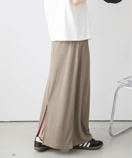 La-gemme（ラジェム）の「リラックスリブスカート（スカート・レディース・グレー/ブラック/ブラウン/ベージュ・フリー）」の21枚目の写真