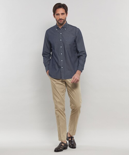 MACKINTOSH LONDON(マッキントッシュ ロンドン)の「ノンツイストコットンデニムボタンダウンシャツ(シャツ/ブラウス・メンズ・ブルー・M/L/XL)」の2枚目の写真