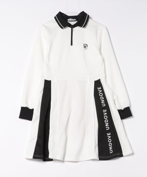 セール】UNDOVEgolf【三枝こころコラボ】衿付配色切替ワンピース