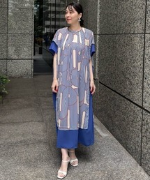 美品♪ アドーア ADORE フレアワンピース チュニック ブルー ADORE｜アドーア（レディース）のワンピース（ブルー・ネイビー/青色系