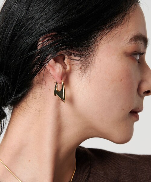 loni(ロニ)の「【一部別注】<loni>COLOR PEAK ピアス(ピアス(両耳用)・レディース・ダークブラウン/ライトピンク・FREE)」の1枚目の写真