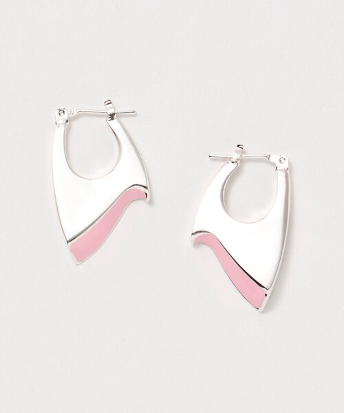 loni(ロニ)の「【一部別注】<loni>COLOR PEAK ピアス(ピアス(両耳用)・レディース・ダークブラウン/ライトピンク・FREE)」の2枚目の写真