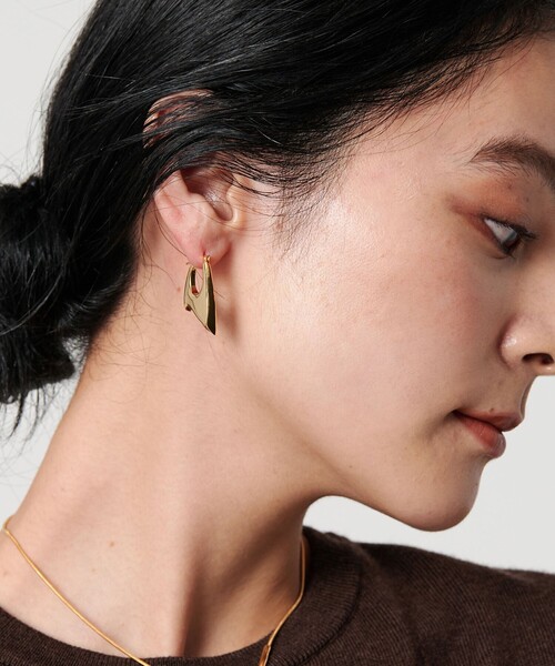 loni(ロニ)の「【一部別注】<loni>COLOR PEAK ピアス(ピアス(両耳用)・レディース・ダークブラウン/ライトピンク・FREE)」の3枚目の写真