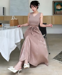 セール】異素材プリーツラッフルロングコート（その他アウター