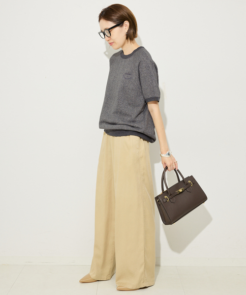 【美品】 スローブイエナ ミニ裏毛ハーフスリーブプルオーバー 近年モデル SLOBE IENA｜《追加》ラメ裏毛ハーフスリーブプルオーバー