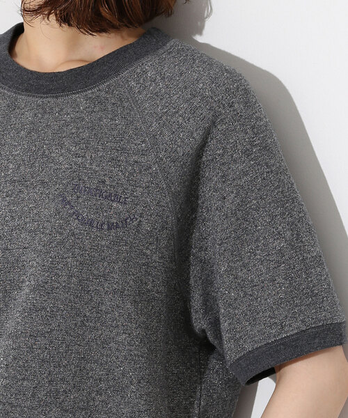 追加》ラメ裏毛ハーフスリーブプルオーバー（スウェット