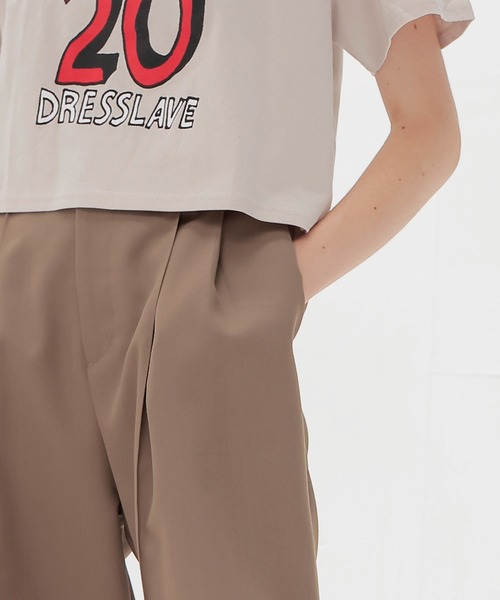 DRESSLAVE(ドレスレイブ)の「suiting 2tuck trousers(スーチングツータックトラウザーズ)(スラックス・レディース・ブラウン/ネイビー・38/36)」の6枚目の写真