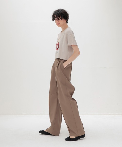 DRESSLAVE(ドレスレイブ)の「suiting 2tuck trousers(スーチングツータックトラウザーズ)(スラックス・レディース・ブラウン/ネイビー・38/36)」の9枚目の写真